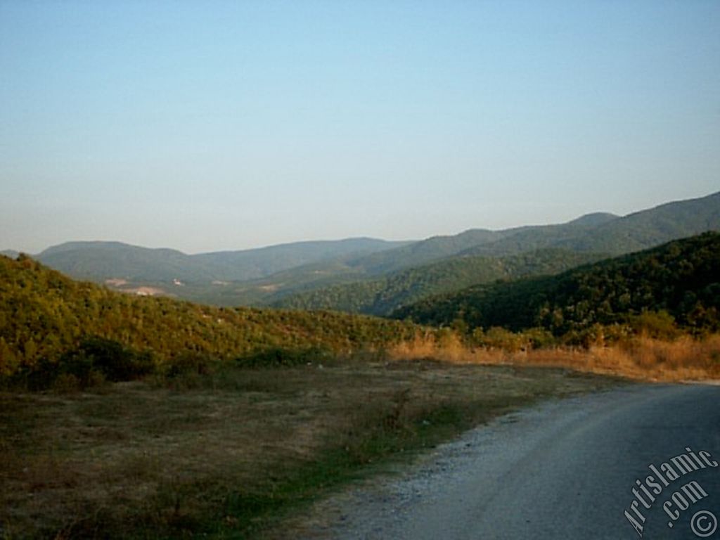 View of Termal-Gokcedere Village in Yalova city of Turkey.
